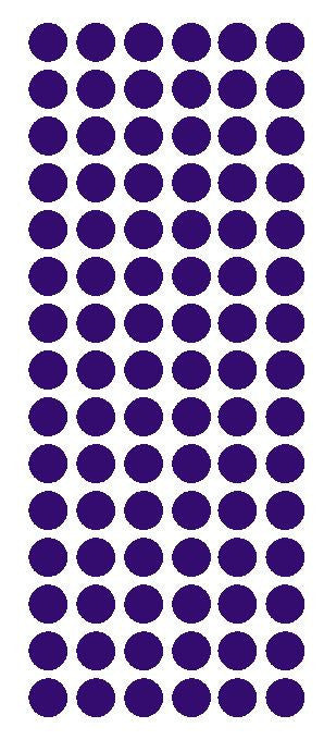1/2" PURPLE Round Vinyl Color Coded Inventory Label Dots Stickers - Winter Park Products