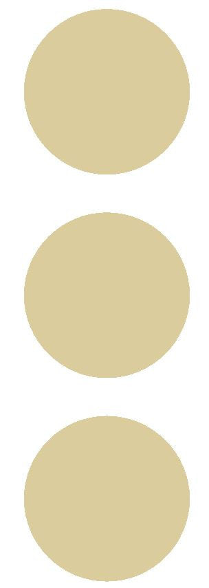 2-1/2" Beige Tan Round Color Code Inventory Label Dots Stickers - Winter Park Products