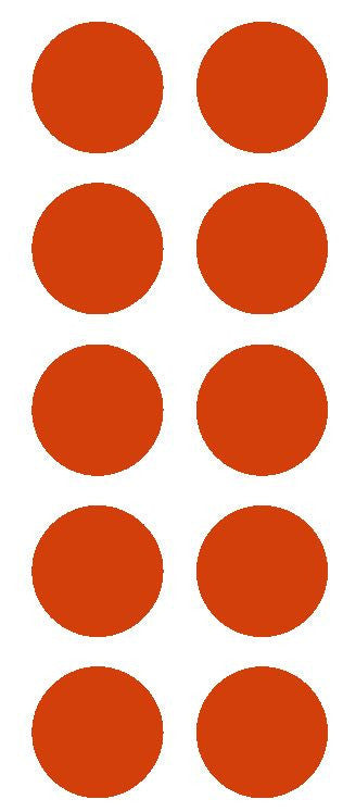 2" Red Round Color Coded Inventory Label Dots Stickers - Winter Park Products