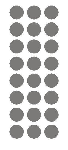 1" Dark Gray Grey Round Vinyl Color Code Inventory Label Dot Stickers - Winter Park Products