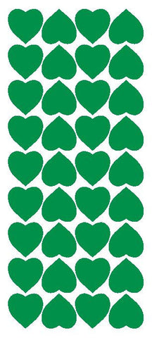 Green 1" Heart Stickers BRIDAL SHOWER Wedding Envelope Seals School arts & Crafts - Winter Park Products