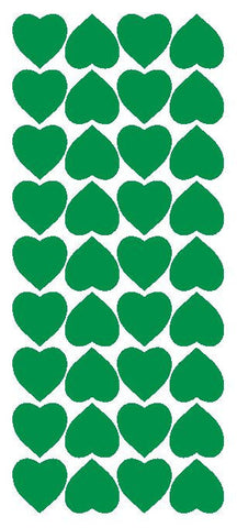 Green 1" Heart Stickers BRIDAL SHOWER Wedding Envelope Seals School arts & Crafts - Winter Park Products