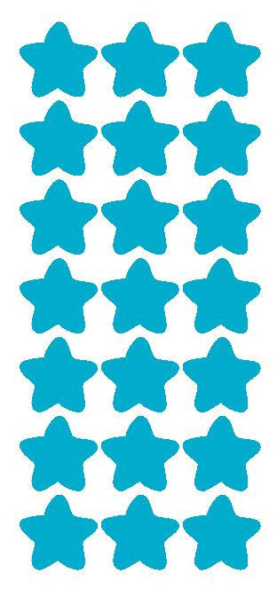 1-1/4" Lt Blue Star Stickers Wedding Envelope Seals School Arts & Crafts - Winter Park Products