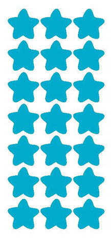 1-1/4" Lt Blue Star Stickers Wedding Envelope Seals School Arts & Crafts - Winter Park Products