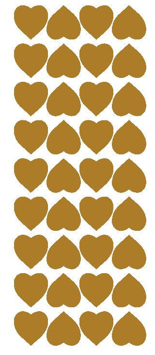 Gold 1" Heart Stickers BRIDAL SHOWER Wedding Envelope Seals School arts & Crafts - Winter Park Products