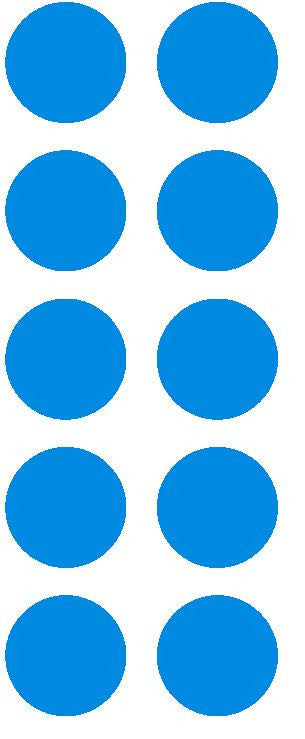 1-1/2" Med Blue Round Color Coded Inventory Label Dots Stickers - Winter Park Products