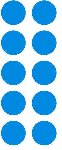1-1/2" Med Blue Round Color Coded Inventory Label Dots Stickers - Winter Park Products
