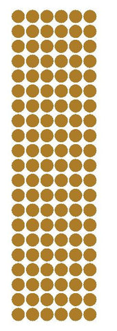 3/8" Gold Round Vinyl Color Code Inventory Label Dot Stickers - Winter Park Products