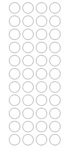3/4" CLEAR Round Color Code Inventory Label Dot Stickers MADE IN USA - Winter Park Products