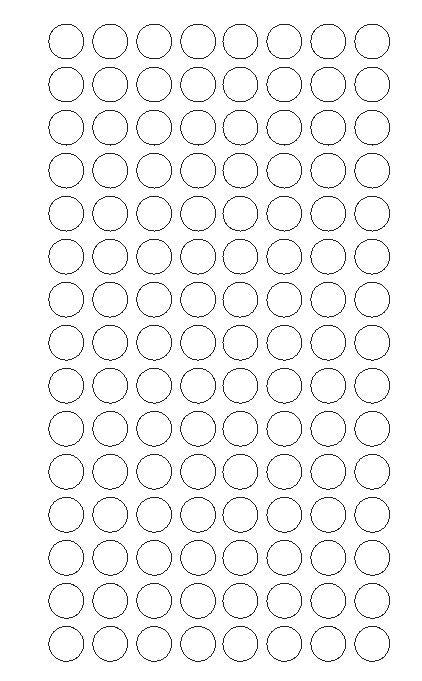 1/4" WHITE Round Vinyl Color Coded Inventory Label Dots Stickers - Winter Park Products