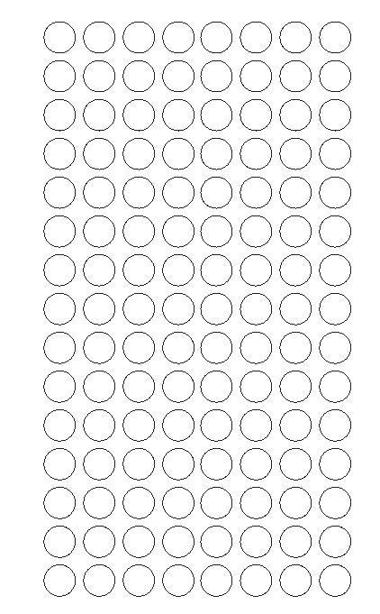 1/4" WHITE Round Vinyl Color Coded Inventory Label Dots Stickers - Winter Park Products