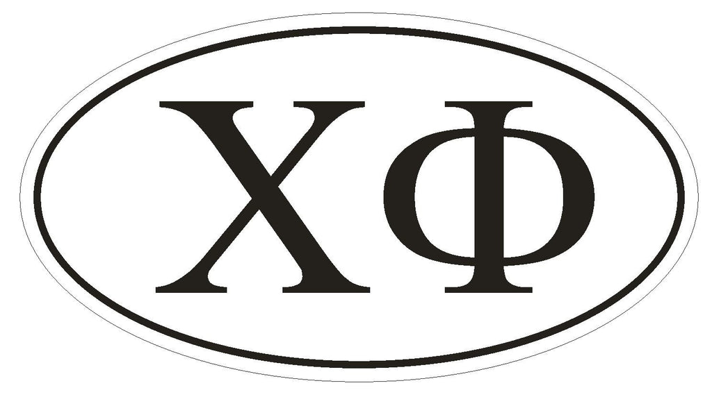 Chi Phi  Fraternity EURO OVAL Bumper Sticker or Helmet Sticker D596 - Winter Park Products