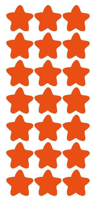 1-1/4" Orange Star Stickers Wedding Envelope Seals School Arts & Crafts - Winter Park Products
