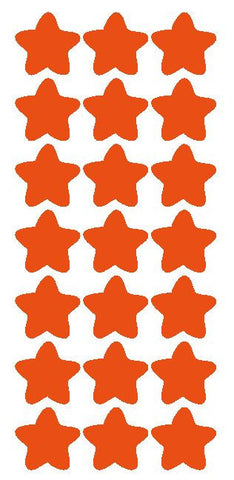 1-1/4" Orange Star Stickers Wedding Envelope Seals School Arts & Crafts - Winter Park Products