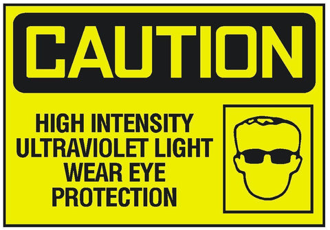 Caution UV Ultraviolet Light Eye Protection Sticker OSHA Safety Sign Decal D255 - Winter Park Products