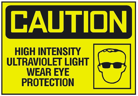Caution UV Ultraviolet Light Eye Protection Sticker OSHA Safety Sign Decal D255 - Winter Park Products