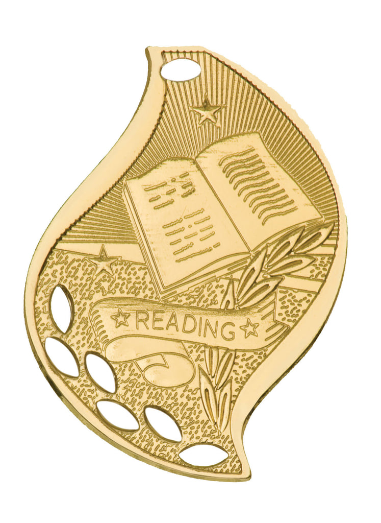 Reading Medal Award Trophy With Free Lanyard FM214 - Winter Park Products