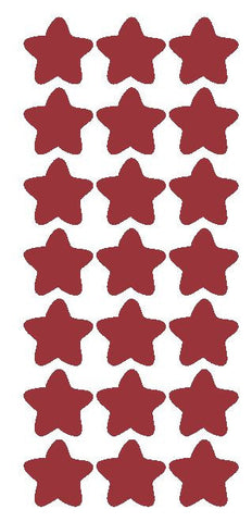 1-1/4" Burgundy Star Stickers Wedding Envelope Seals School Arts & Crafts - Winter Park Products