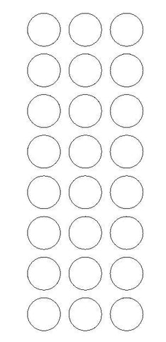 1" White Round Vinyl Color Code Inventory Label Dot Stickers - Winter Park Products