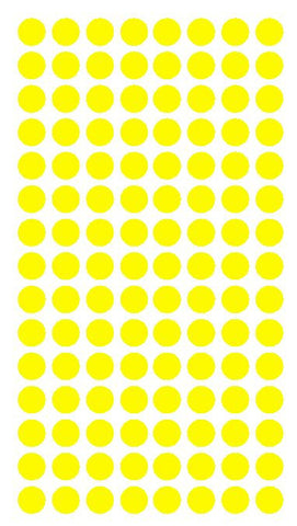 1/4" LIGHT YELLOW Round Color Coding Inventory Label Dots Stickers - Winter Park Products