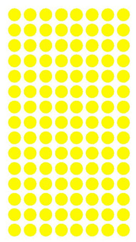 1/4" LIGHT YELLOW Round Color Coding Inventory Label Dots Stickers - Winter Park Products
