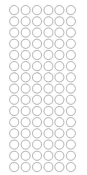 1/2" CLEAR Round Vinyl Color Coded Inventory Label Dots Stickers - Winter Park Products