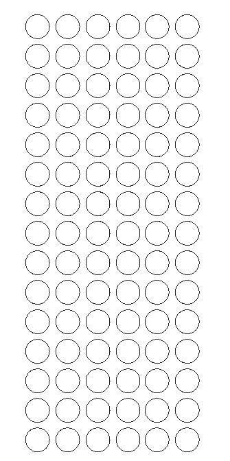 1/2" CLEAR Round Vinyl Color Coded Inventory Label Dots Stickers - Winter Park Products
