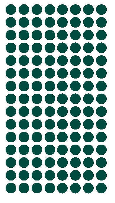 1/4" DARK GREEN Round Color Coding Inventory Label Dots Stickers - Winter Park Products