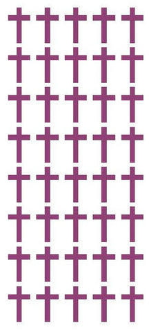 1" Plum Cross Stickers Envelope Seals Religious Church School arts Crafts - Winter Park Products