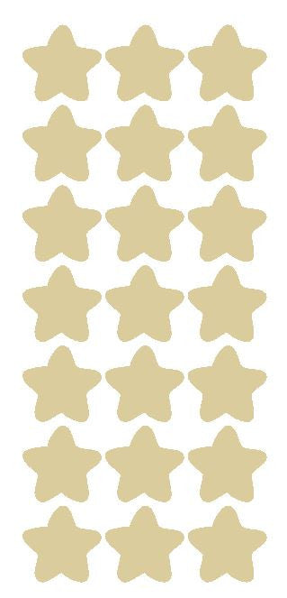 1-1/4" Beige Tan Star Stickers Wedding Envelope Seals School Arts & Crafts - Winter Park Products