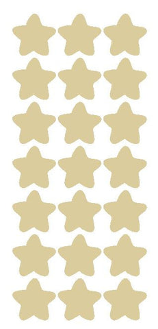 1-1/4" Beige Tan Star Stickers Wedding Envelope Seals School Arts & Crafts - Winter Park Products