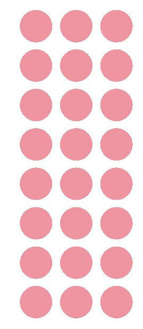 1" Pink Round Vinyl Color Code Inventory Label Dot Stickers - Winter Park Products