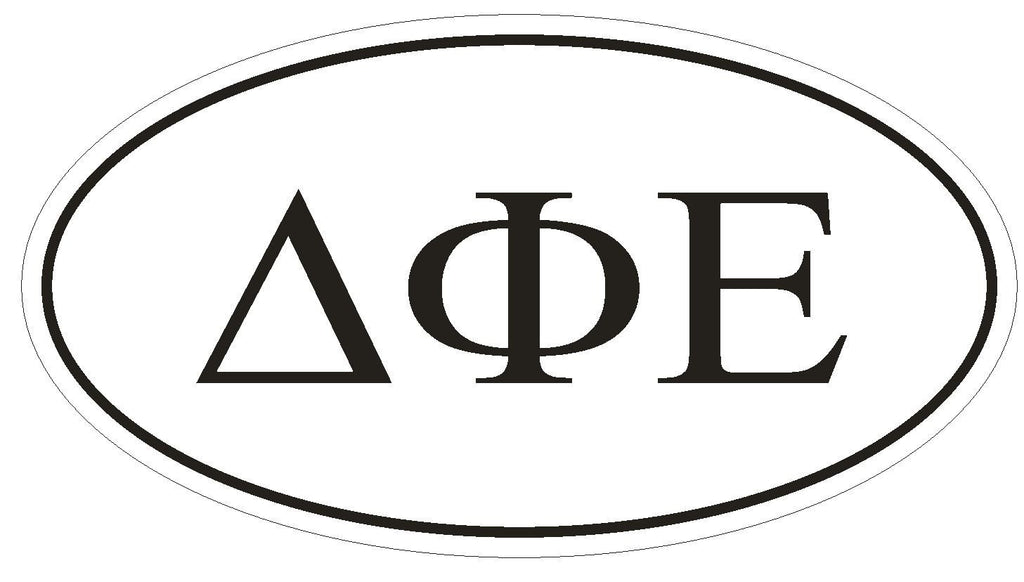 Delta Phi Epsilon Sorority EURO OVAL Bumper Sticker or Helmet Sticker D581 - Winter Park Products