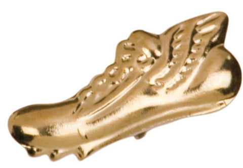 Gold Finish Metal Track Shoe Pin TIE TACK Team School Varsity Insignia Chenille - Winter Park Products