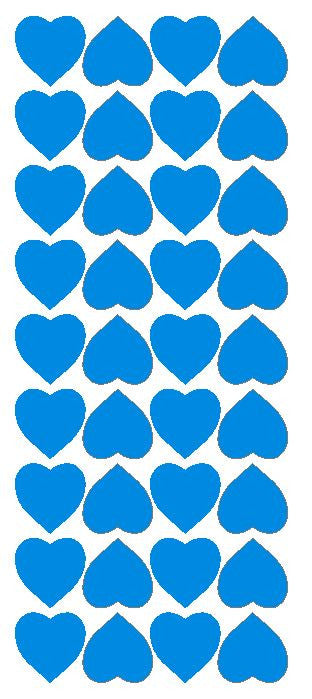Medium Blue 1" Heart Stickers BRIDAL SHOWER Wedding Envelope Seals School arts & Crafts - Winter Park Products