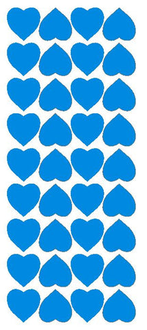 Medium Blue 1" Heart Stickers BRIDAL SHOWER Wedding Envelope Seals School arts & Crafts - Winter Park Products