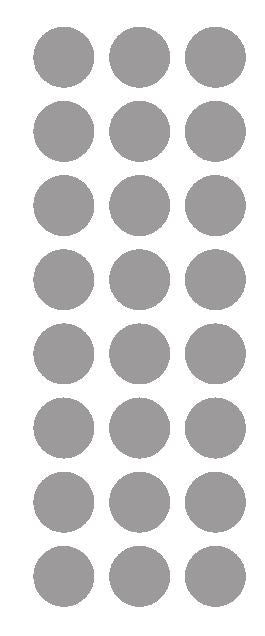 1" Silver Round Vinyl Color Code Inventory Label Dot Stickers - Winter Park Products