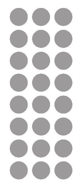 1" Silver Round Vinyl Color Code Inventory Label Dot Stickers - Winter Park Products