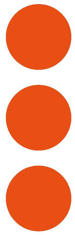 2-1/2" Orange Round Color Code Inventory Label Dots Stickers - Winter Park Products