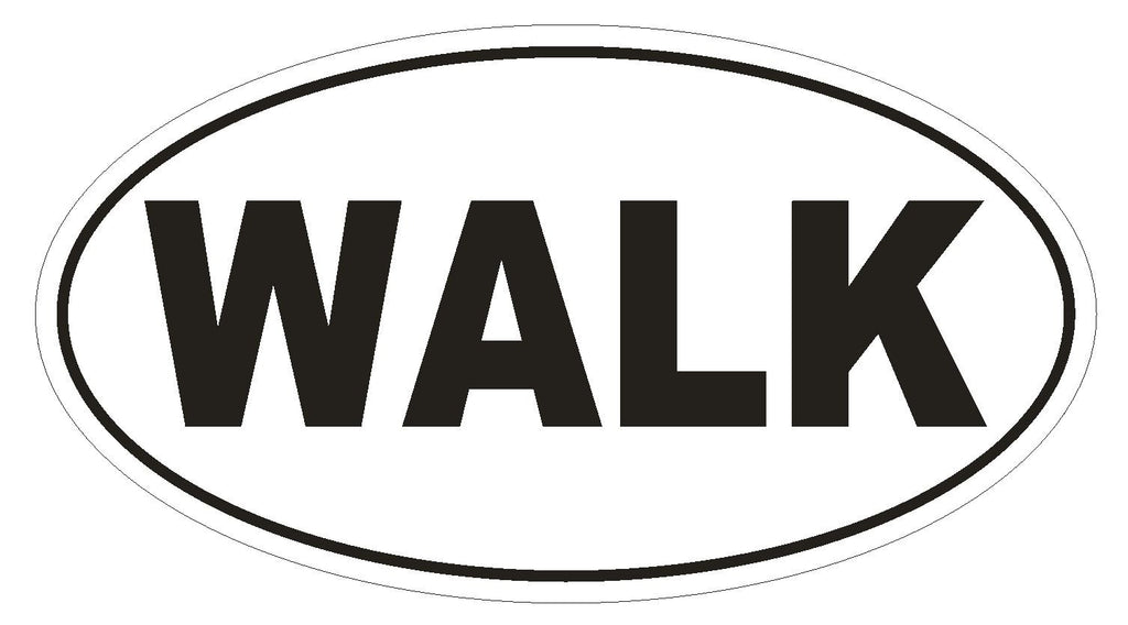 WALK EURO OVAL Bumper Sticker or Helmet Sticker D515 - Winter Park Products
