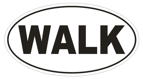 WALK EURO OVAL Bumper Sticker or Helmet Sticker D515 - Winter Park Products