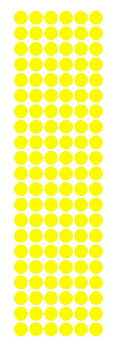 3/8" Light Yellow Round Vinyl Color Code Inventory Label Dot Stickers - Winter Park Products