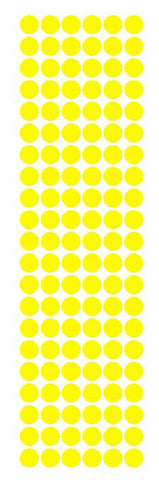 3/8" Light Yellow Round Vinyl Color Code Inventory Label Dot Stickers - Winter Park Products