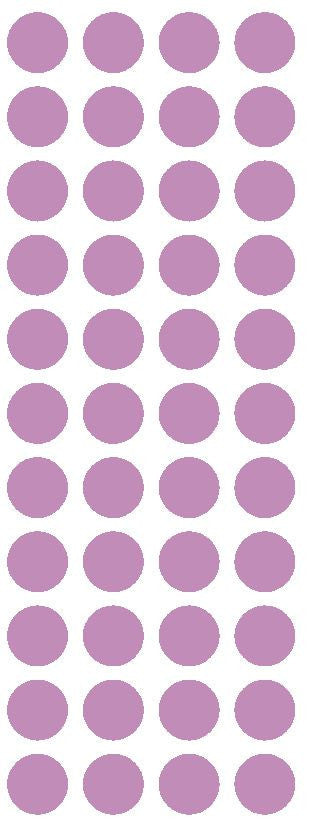 3/4" Lilac Round Color Code Inventory Label Dot Stickers - Winter Park Products