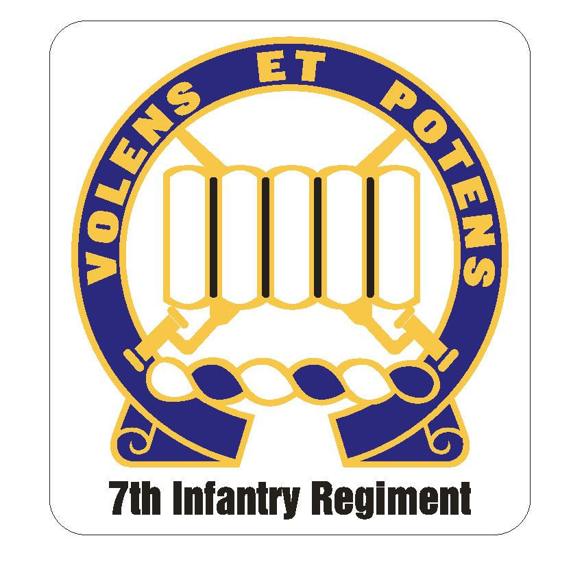 7th Infantry Regiment Sticker R424 - Winter Park Products