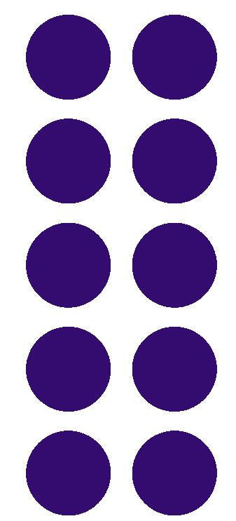 2" Purple Round Color Coded Inventory Label Dots Stickers - Winter Park Products