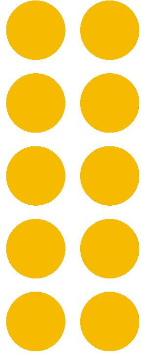 1-1/2" Golden Yellow Round Color Coded Inventory Label Dots Stickers - Winter Park Products