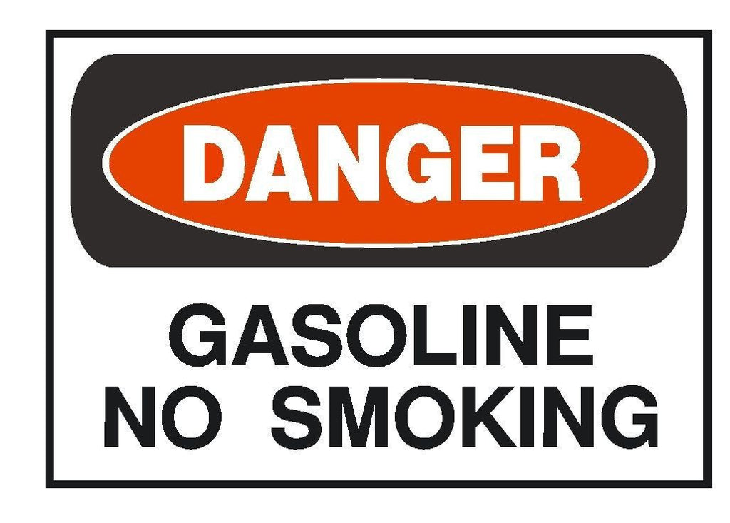 Danger Gasoline No Smoking OSHA Safety Sign Sticker D195 - Winter Park Products