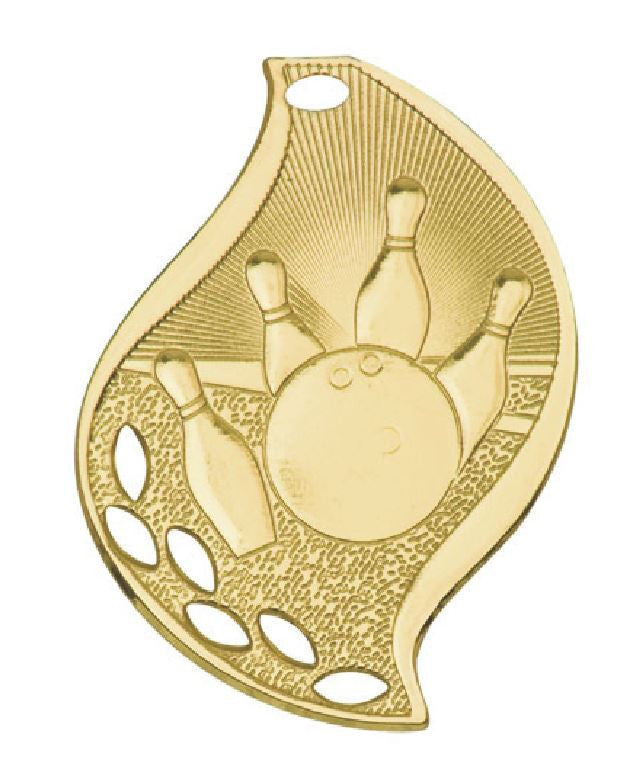 Bowling Medal Award Trophy With Free Lanyard FM103 - Winter Park Products