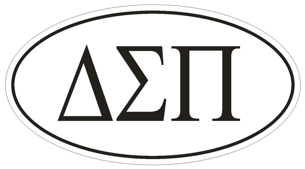 Delta Sigma Phi Fraternity EURO OVAL Bumper Sticker or Helmet Sticker D605 - Winter Park Products